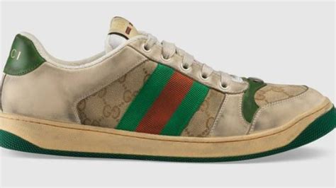 gucci dirty trainers|gucci distressed sneakers.